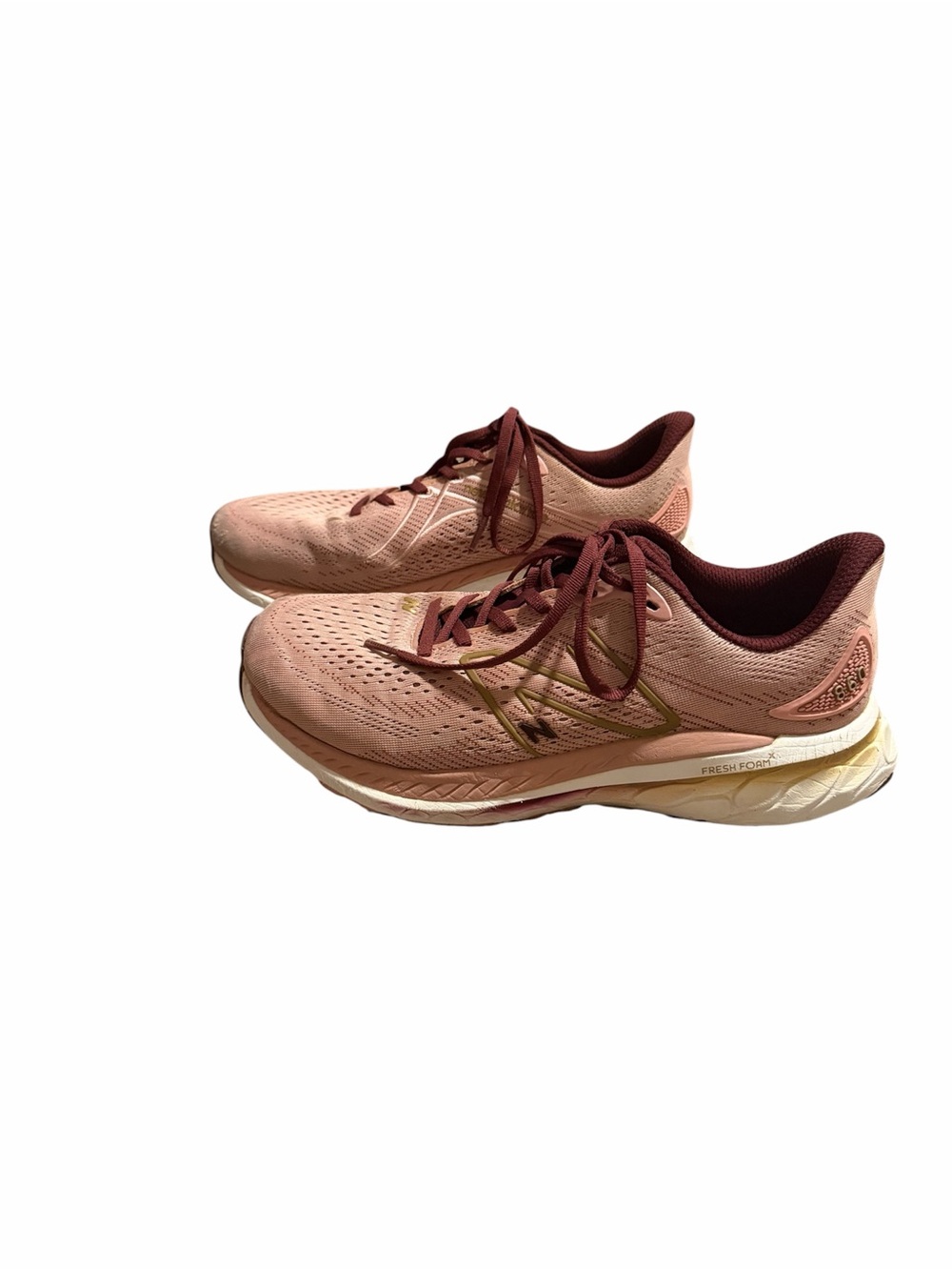 New Balance Women's Pink and Burgundy Running Sneakers
